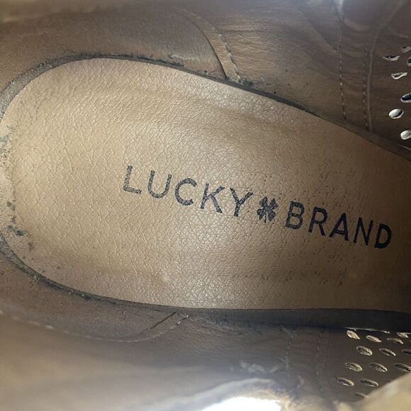 Lucky Brand Women Leather Upper Open Toe High Heel Ankle Booties Size 9 W/39 - Picture 14 of 16